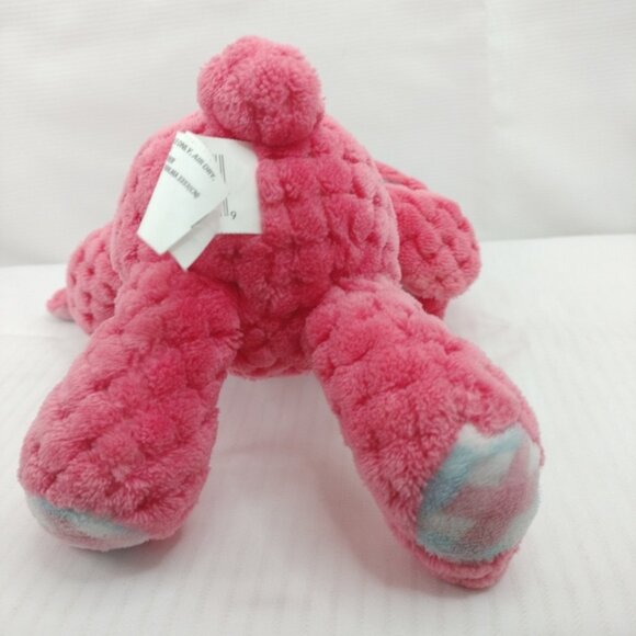 10" Kellytoy PINK Quilted Chenille BUNNY Rabbit Plush with Plaid Ears & Bow tie - Picture 12 of 13